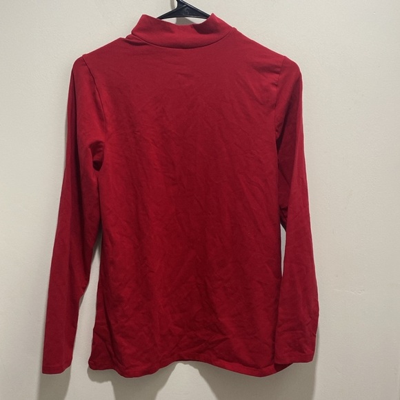 Torrid Foxy Red Mock Neck Top With Cutout Size 00 🌟 - Picture 4 of 4